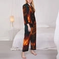 thumbnail image 3 of Lsque Candle Shepherd Dog Pattern Long Sleeve Pajama Set for Women - Soft 2-Piece Sleepwear and Loungewear Set with Pockets, Comfy Nightwear-Small, 3 of 7
