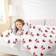 thumbnail image 3 of Manfei Red Bow Heart Queen Comforter Set For Girls,Romantic Valentine Coquette Bowknot Bedding Comforter Set For Kids,Reversible,3-Piece, 3 of 7
