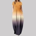 thumbnail image 2 of Stamzod Women's Summer Maxi Dress Boho Fashion Gradient Color Casual Dress Sleeveless Strap Smocked Long Beach Sun Dresses With Pocket, 2 of 4