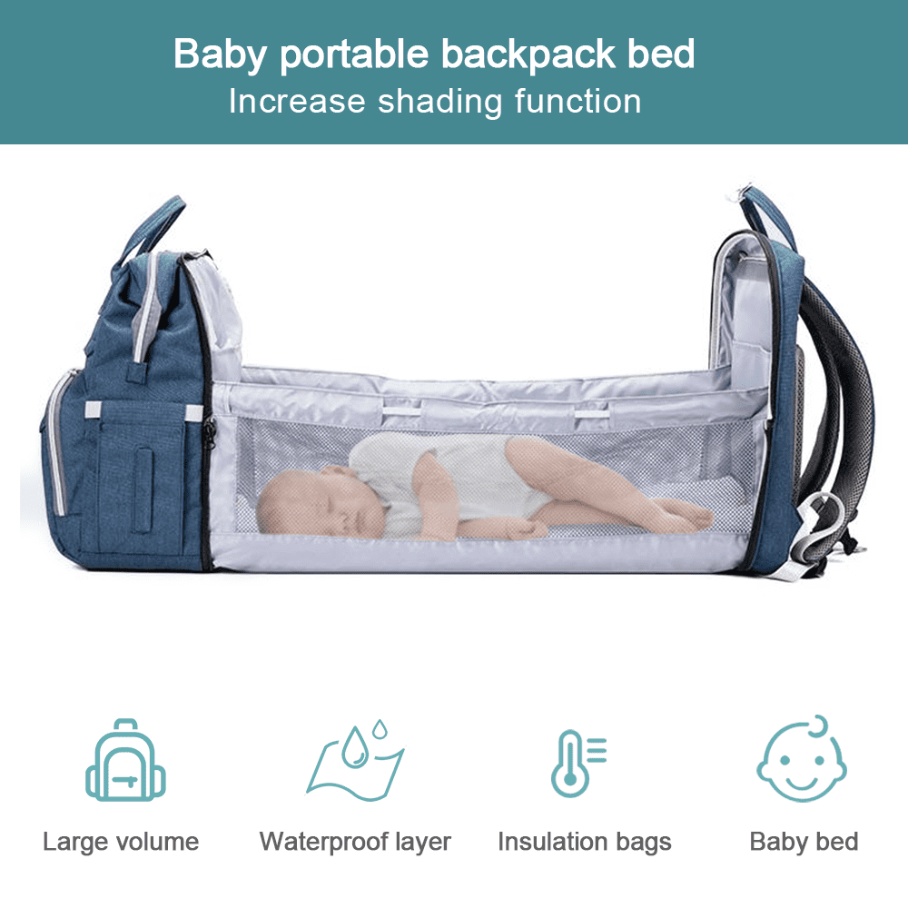 Sac à Langer Imperméable en Pochette à Couches Pliable Lit de