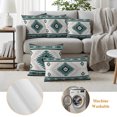 thumbnail image 5 of Outdoor Pillow Covers 20x12 Set of 2, Green Beige Boho Waterproof Patio Throw Pillow Covers for Couch Sofa Chair, Vintage Ethnic Tribal Southwestern Decorative Pillowcases for Throw Pillows, 5 of 9