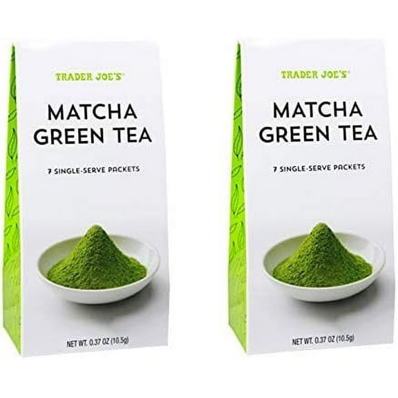 Trader Joe’S MATCHA GREEN TEA (2 PACK), SEVEN SINGLE-SERVE PACKETS ANTIOXIDANTS, ENERGY