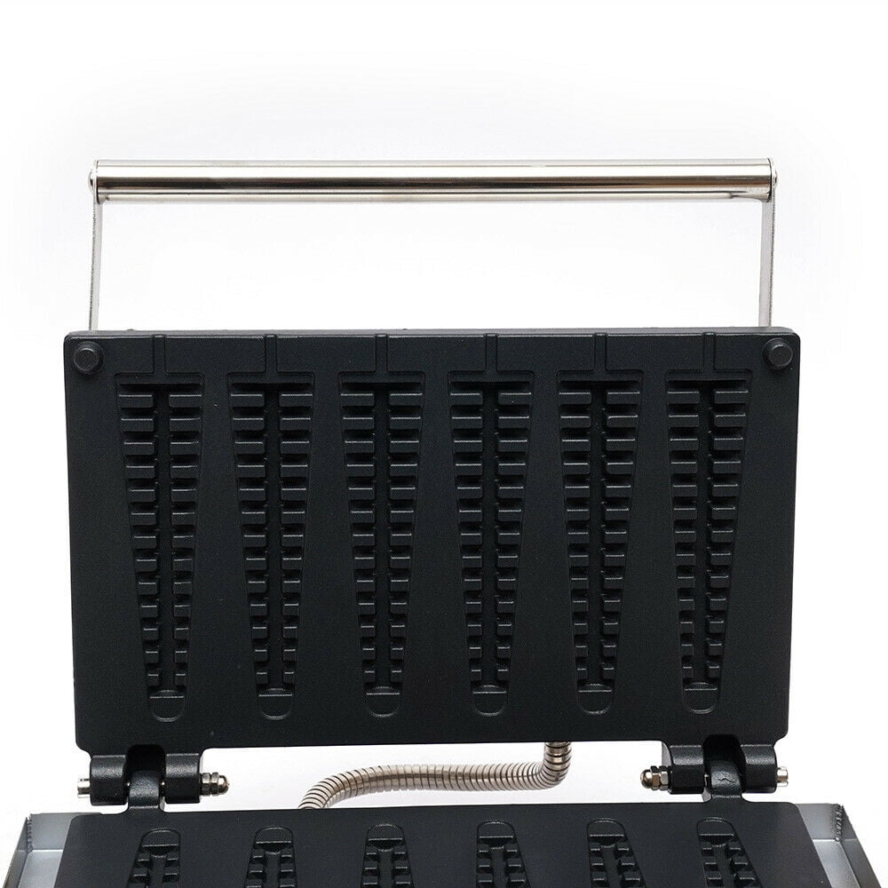 Commercial Electric Stick Waffle Maker, 1550W Non-Stick Cast-Aluminum Machine for 6 Waffles
