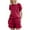 #412-Red, variant on Roncen Women's Short-Sleeve Linen Cotton Two-Piece Set - Breathable Solid Color Outfit with Casual Top & Pants for Summer Comfort