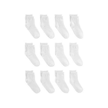 Simple Joys by Carter's Baby 12-Pack Sock Crew, White, 12-24, White, Size 12-24 Months