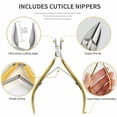thumbnail image 2 of Cuticle Pusher Remover Kit,Stainless Steel Cuticle Nipper Double Ended Cuticle Pusher, 2 of 4