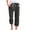 Black, variant on Stretch Capris Pants for Women Casual Workout Elastic Waist Cotton Yoga Gym Leggings Capri Pants Size S-3XL
