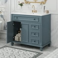 thumbnail image 5 of Harper & Bright Designs 36" Blue Bathroom Vanity Sink Combo with Storage , Bathroom Floor Cabinet with Drawers and Soft Close Doors, 5 of 18