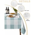 thumbnail image 2 of Aqua Plaid Table Cloth, Spring Summer Farmhouse Buffalo Checkered Waterproof Tablecloth for Square Tables, Reusable Washable Fabric Table Cover for Restaurant Kitchen Dining Tables 54"x54", 2 of 6