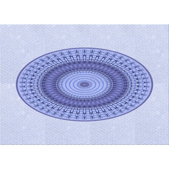 Ahgly Company Indoor Rectangle Patterned Heavenly Blue Area Rugs, 2' x 4'
