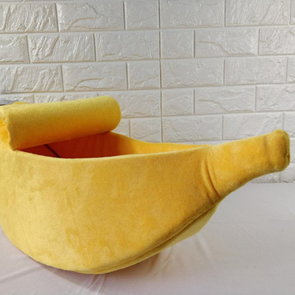 Funny Banana Shape Pets Cat Bed House Cozy Cute Banana ...