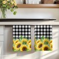 thumbnail image 7 of Summer Sunflowers Kitchen Towels Set of 2, Rustic Botanical Flowers Black Plaid Absorbent Dish Towels for Kitchen, Microfiber Hand Towel, Quick Drying Tea Towel for Cleaning Decorative Dishcloths, 7 of 7