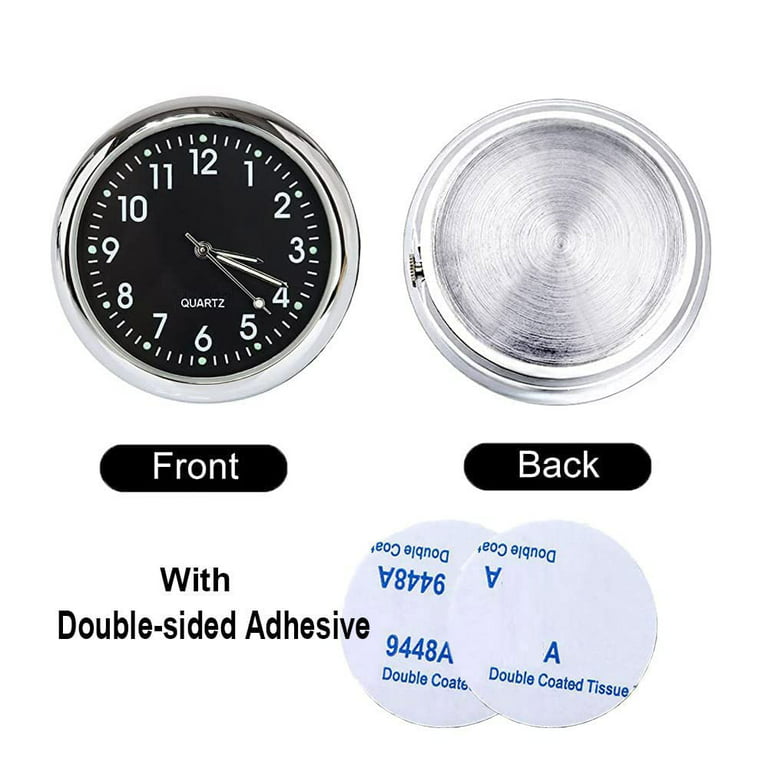 Car Clock, Mini Quartz Analog Car Dashboard Time Air Vent Stick-On Clock  Watch for Car Decoration, Universal and Luminous 