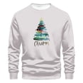 thumbnail image 1 of Sudaderas sin capucha para hombre, estilo casual, a la moda, con cuello redondo, estampado, de manga larga, blusas de manga larga y cuello redondo, blusas de poliéster para hombre, 1 of 4