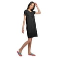thumbnail image 3 of Moomaya Womens Button Placket Nursing Nightwear Solid Nightdress For Ladies, 3 of 6