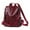 Red, variant on SUSHANG Women's Backpack 2023 New Soft Leather Texture Backpack Large Capacity Dual Purpose Casual Backpack