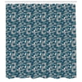 thumbnail image 3 of Ambesonne Botanical Shower Curtain, Doodle with Streaks, 69"Wx75"L, Petrol Blue Pale Taupe, 3 of 3