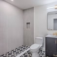 thumbnail image 6 of The Tile Life Marqueterie White Matte Ribbed Porcelain Floor & Wall Tile, 4 x 4 in, 1-Piece Sample, 6 of 10