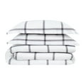 thumbnail image 6 of Truly Soft Kurt Windowpane 100% Microfiber Polyester  3 Piece Full/Queen Comforter Set in Ivory and Black, All Season, Adult Size, OEKO-TEX Certified, 6 of 9