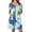 Tie Dye Blue, variant on Avidlove Women Zipper Front Robes Short Sleeve House Coat Zip Up Short Loungewear Dress with Pockets Nightgown Sleepwear Bathrobes