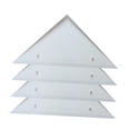 thumbnail image 2 of jinwen 4 Pieces Foosball Table Corner Ramps Guards Pool Table Side Corner Protector white, 2 of 9