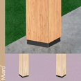 thumbnail image 5 of Placa base Myard PBP para poste de madera, 6 x 6 pulgadas, resistente a los rayos UV, 5 of 5