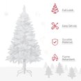 thumbnail image 4 of HOMCOM 4FT Artificial Christmas Tree with 202 Realistic Branches, White, 4 of 10