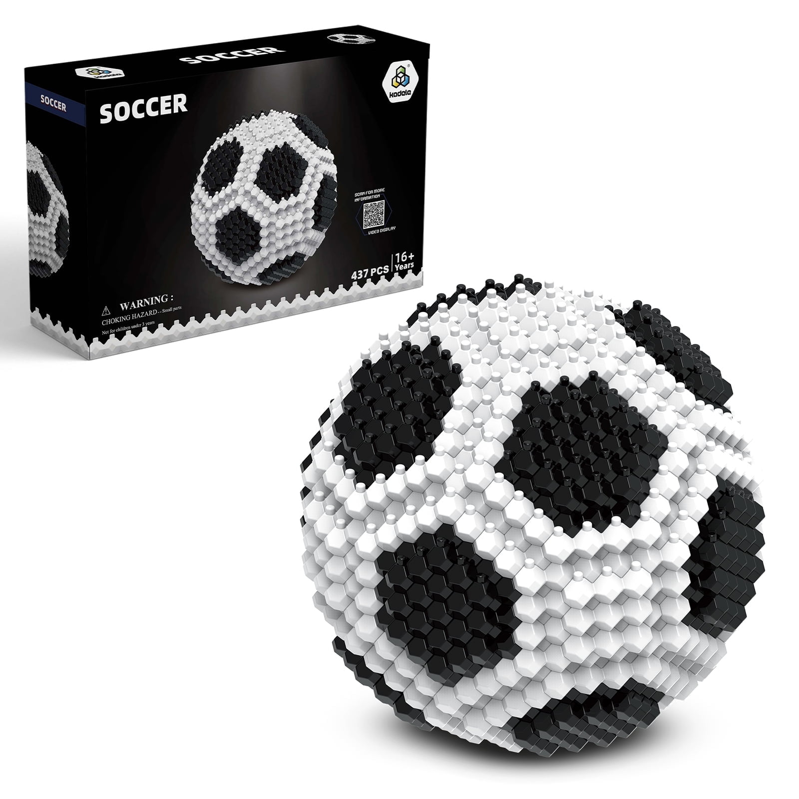 KADELE Soccer Building Block Set, Adults challenging STEM Block Decorations, Miniature 3D Educational Toys for Ages 16 and Above, (437 Pieces)