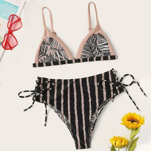 FcBaudy Maillots de Bain pour Femmes Maillot de Bain pour Femmes Grande Taille Maillot de Bain pour Femmes Nouvelle Mode tube Aguichant Imprimé Dos Ouvert bikini Maillot de Bain Femmes Maillot de Bain