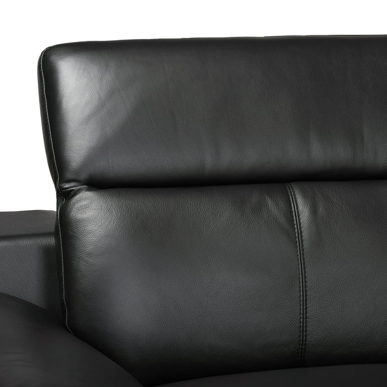 Baxton Studio Reverie Modern Brown Full Leather Sectional Sofa with Right Facing Chaise Baxton Studio Reverie Modern Brown Full Leather Sectional Sofa with Right Facing Chaise