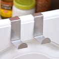 thumbnail image 5 of LACKUST Over The Door Hooks on Sale,Z Type Hook Stainless Steel Hook Nail Traceless Door Hook Door Back S Hook,Silver, 5 of 7