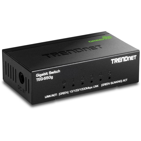Conmutador Gigabit TRENDnet TEG-S50g de 5 puertos con tecnología GREENnet