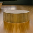 thumbnail image 6 of Benjara Cid Eliott 39 Inch Coffee Table, Round Walnut Brown Solid Poplar Wood Frame, 6 of 6