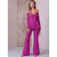 thumbnail image 4 of Vogue Misses' Chaqueta Con Hombros Descubiertos Y Pantalones Semi Ajustados De Talle Alto Patrón De Costura Código De Diseño De Paquete V1943 Tamaños 8-10-12-14-16, 4 of 5