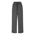thumbnail image 2 of Women Wide Leg Sweatpants Cotton Baggy New Wide Leg Yoga Pants for Women Plus Size Trousers High Waist Pajamas Pants Casual Sweatpants with Pockets Dark Gray XXL, 2 of 7