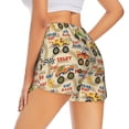 thumbnail image 2 of Uemuo Animal Truck Pattern Women's Athletic Shorts High Waisted Running Shorts with Liner Pockets Gym Elastic Workout Shorts-Small, 2 of 9