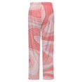thumbnail image 6 of Pink Abstract Swirl Design Art Winter Female Pants Flannel High Waist Women Pants Lady Warm Straight Leg Plush Trousers, 6 of 7