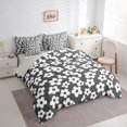 thumbnail image 2 of Homewish Romantic Flowers 7-Piece King Bedding,Watercolor Floral King Bed in a Bag,Gray White,Light Gray Reversible, 2 of 8