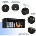 thumbnail image 5 of Metal Garage Cabinet with Doors, Wall Mounted Storage Cabinet, Floating Tool Cabinet for Basement, Kitchen, Warehouse (Black, 13.7" H), 5 of 7
