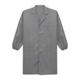 thumbnail image 3 of Sxiwei Unisex Mens Womens Work Coat Long Sleeve Front Button Lab Coat Jackets Mechanical Workwear Gray 175, 3 of 5