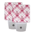 thumbnail image 7 of LED Sensor Night Light Auto On/Off Dusk to Dawn Lamp for Bedroom Hallway Bows and Wildflowers Pattern 2 Pack, 7 of 7
