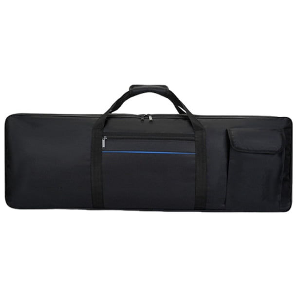 Estuche para teclado robusto con 61 teclas, asa de transporte, impermeable, con compartimento Pequeño