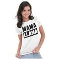 thumbnail image 4 of Funny Mama Llama Mothers Day Pun Womens Slim Fit Graphic Tee Brisco Brands M, 4 of 5