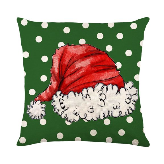 2022 Christmas Pillowcase Festive Linen Printed Home Living Room Sofa Pillowcase Christmas Tree Cushion