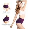 thumbnail image 3 of 5-Pack Women's High Waist Tummy Control Panties Cotton Underwear No Muffin Top, 3 of 7