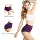 thumbnail image 3 of Paquete de 5 bragas de cintura alta con control de barriga para mujer, ropa interior de algodón, sin muffins, bragas breves (paquete de 5 pequeñas), 3 of 5
