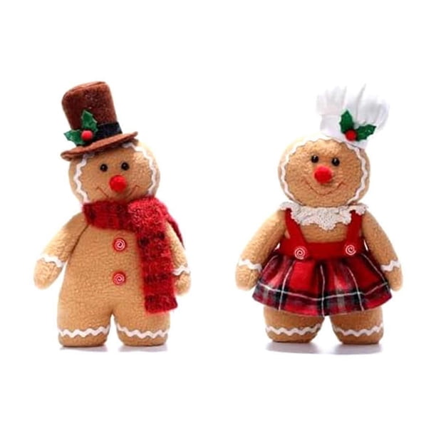 Christmas Gingerbread Plush Doll, Gingerbread Man Plush Toys Christmas Gingerbread Pillows Stuffed Gingerbread Doll