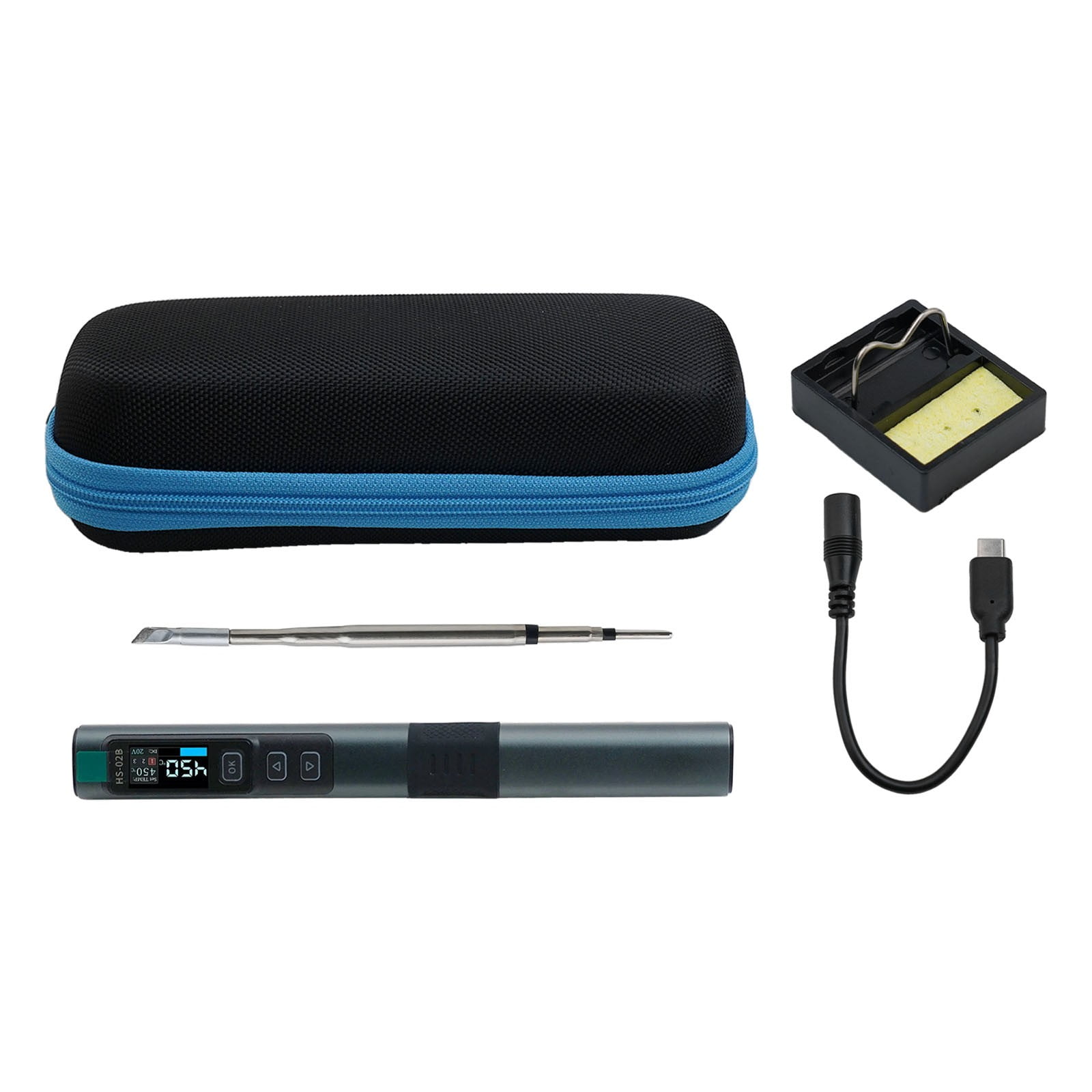 For FNIRSI HS02B For Smart Electric Soldering Iron PD 100W Constant Temperature Kits