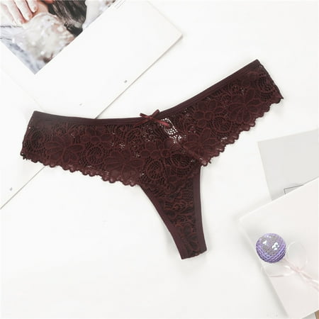 

〖TOTO〗Women Panties Women Lace Thong Triangle Hollow Breathable Cotton Crotch Panties