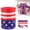F, variant on Patriotic Ribbon Wired 250th Birthday Decoration 5 Yards Patriotic Wired Edge Ribbon 4th of July Decorative for Independence Day Memorial Day DIY Crafts, Red White and Blue Ribbon Stars Stripes